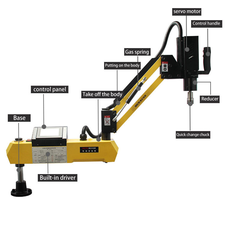 hole tapping arm machine